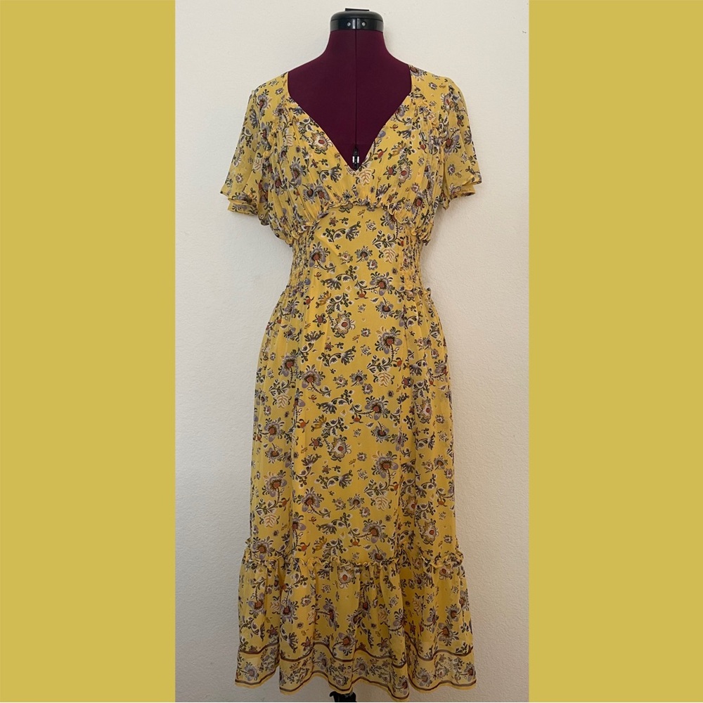 🌼 max studio floral ruffle dress